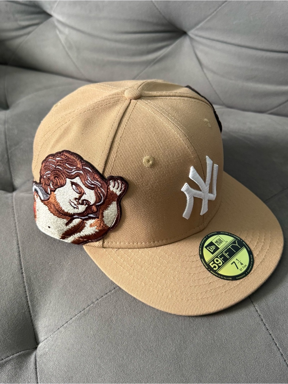 JON STAN Edition New Era New York Yankees 59FIFTY Tan Fitted Hat Size 7 1/4